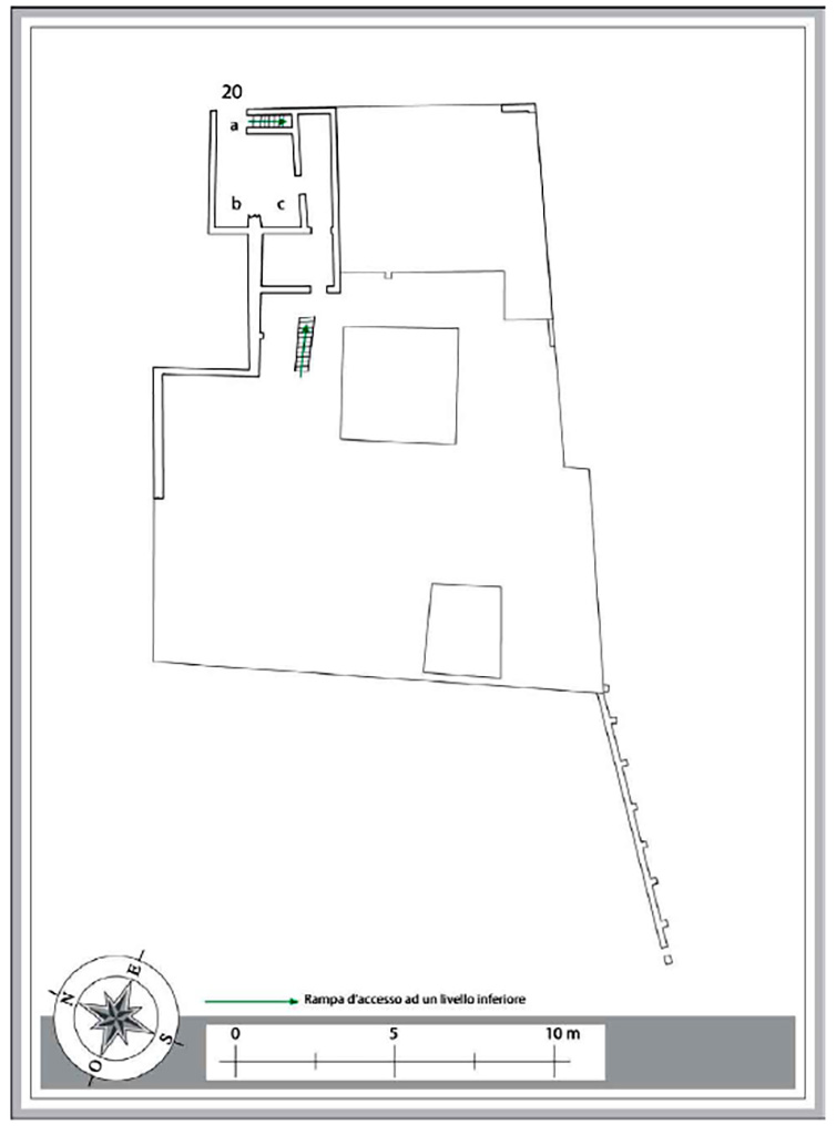 VII.16.17 Pompeii. Casa di Maius Castricius. Plan of ground floor. 

Plan M. Notomista and E. Piccirilli. 

See Varriale I., VII 16, Insula Occidentalis, 17, Casa di Maius Castricius in Aoyagi M., Pappalardo U., 2006. Pompei (Regiones VI-VII) Insula Occidentalis. Napoli: Valtrend, p 425, Tav. 11. 